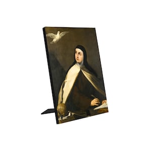 St Teresa of Avila icon - Print on wood - Saint Teresa - Religious icons - Catholic gifts - TableTop Panel - catholic saints
