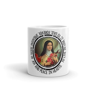 Saint Therese of Lisieux - religious mug - ceramic mugs - St Therese - religious gifts - religious home decor - catholic