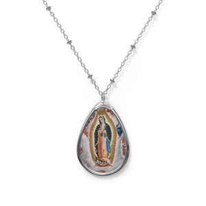 Catholic gift - Virgin of Guadalupe - Brass pendant and necklace chain - Catholic jewelry - Religious gifts - catholic pendant