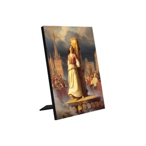 Religious icons - Saint Joan of Arc - Icon on wood - St Joan of Arc Photo Panel for Tabletop Display - Catholic item - Catholis Saints
