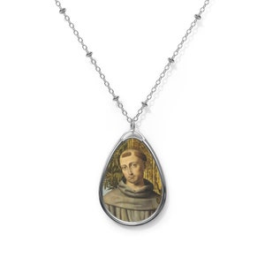 Catholic gift - Saint Anthony of Padua - Brass pendant and necklace chain - Catholic jewelry - Religious gifts - catholic pendant - saints