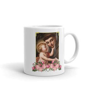 Catholic Saints serie - Saint Anthony of Padua ceramic mug - catholic gifts - St Anthony - religious gift ideas