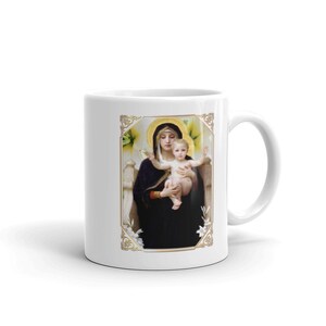 Religious home decor - The Virgin of the Lilies - Ceramic Mug - Virgin Mary mug - Virgin and Child - sacred art