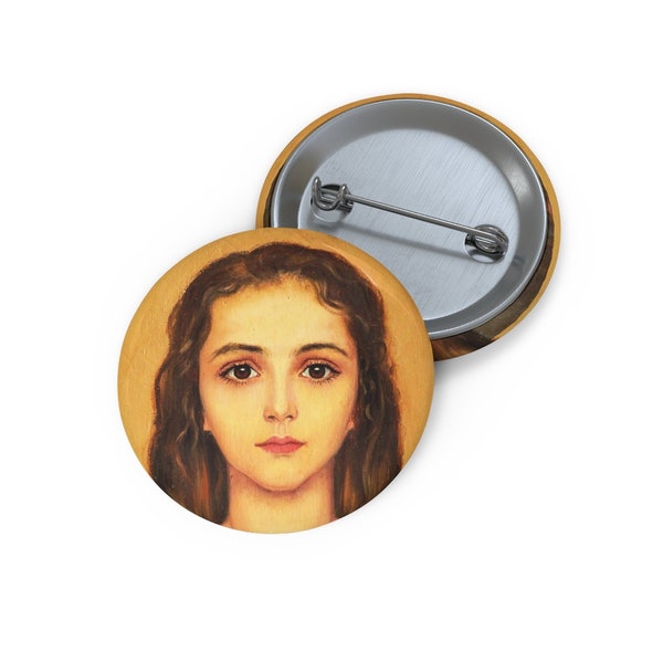 Saint Philomena - High Quality Metal Pin Button - 3 sizes from small to very large - Holy Art - St Philomena - Catholic Badges