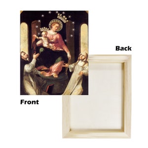 Catholic Icon on Wood - The Blessed Virgin of the Rosary of Pompei - Wood Print - Religious wall art - Virgin Mary icon - Our Lady of Pompei