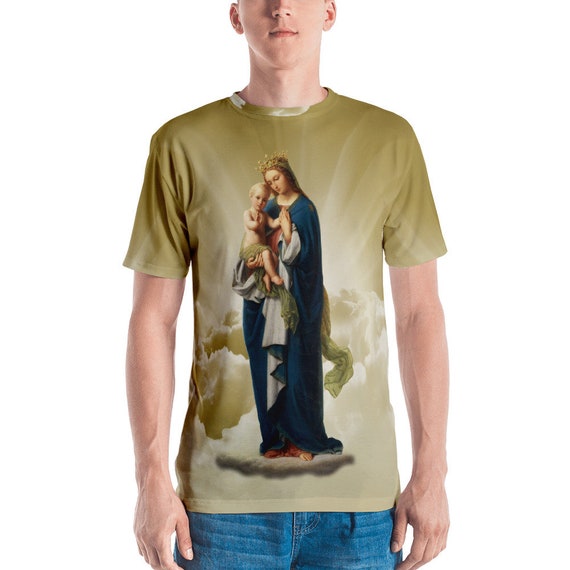 Catholic Tee Madonna and Child by Ittenbach Men s T shirt