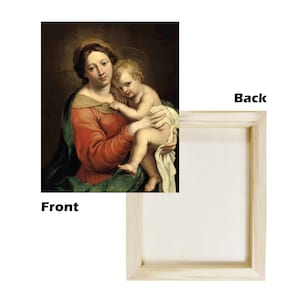 Catholic decor - Madonna and Child by Sassoferrato - Wood Print - Religious decor - Blessed Virgin Mary - Catholic Art on Wood