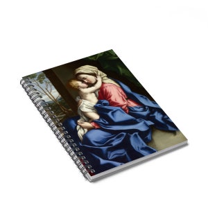 Catholic Art Print Cute Notebook Virgin Mary Art Notebook With 