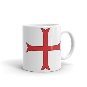 Cross of the Knight Templars - Ceramic Mug - Gift for Him - Templars Mug - Mugs - Knight - Templar Cross