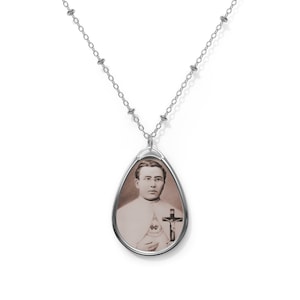 Religious gifts - Saint Damien of Molokay - Religious necklace - Christian pendant - Sacred Art - Religious jewerly - Holy Art - Saints Art