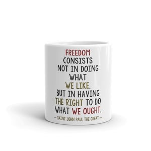 Catholic Quotes - Saint John Paul II - Ceramic Mug - Saints Quotes - Pope John Paul II - inspirational mugs