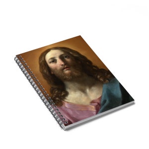 Spiral Notebook - Holy Face of Jesus - Ruled Line - catholic notebook - Jesus Christ art - Catholic stationery - catholic art serie