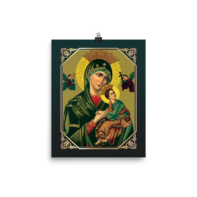 Catholic Art - Our Lady of Perpetual Help - Religious Poster - Virgin ...