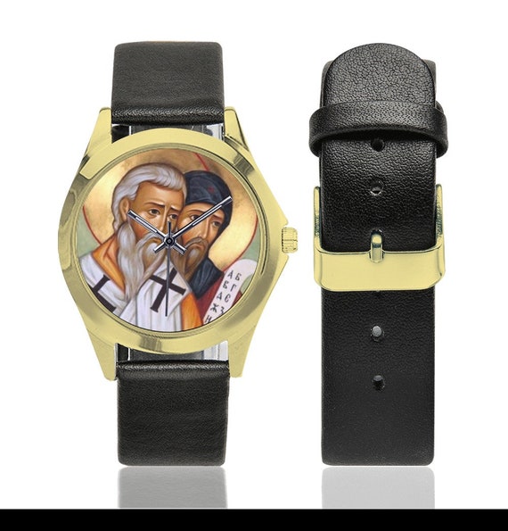 Wrist Watch Saints Cyril and Methodius Unisex Leather Watch