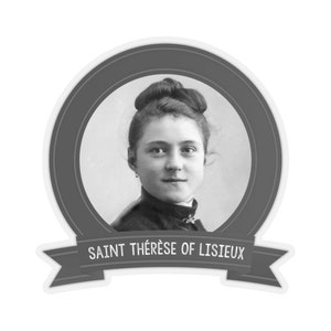 Heilige Therese von Lisieux - Katholischer Aufkleber - Religiöse Aufkleber - Heilige Kunst - Die heilige Therese von Kind Jesus - Kleine Blume - Katholische Heilige