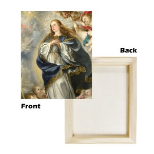 Christian Prints on Wood - Immaculate Conception by Juan de Valdes Leal - Wood Print - Catholic gift - Religious art - Catholic decor