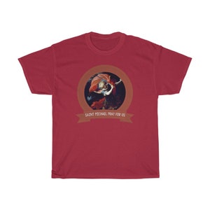 9 colors - St Michael the Archangel - Catholic gift - Unisex T Shirt - Unisex Heavy Cotton Tee - Saint Michael - Angels - Religious shirts