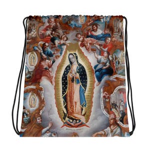 Kordelzug - Unsere Dame von Guadalupe - Jungfrau von Guadalupe - Jungfrau Maria Tasche - religiöse Tasche - katholische Geschenke
