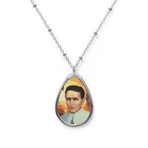 Catholic gifts - Saint Damien of Molokai - Catholic necklace - Religious pendant - Devotional jewelry - Religious pendants - St Damien