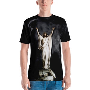 Men&#39;s T-shirt - Risen Christ by Carl Bloch - Religious art - Resurrection of Jesus - He is Risen - christian gifts