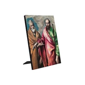 Saints Peter and Paul - Religious Icon on wood - Sts Peter and Paul - St Peter - St Paul -  Photo Panel for Tabletop Display - Catholic gift