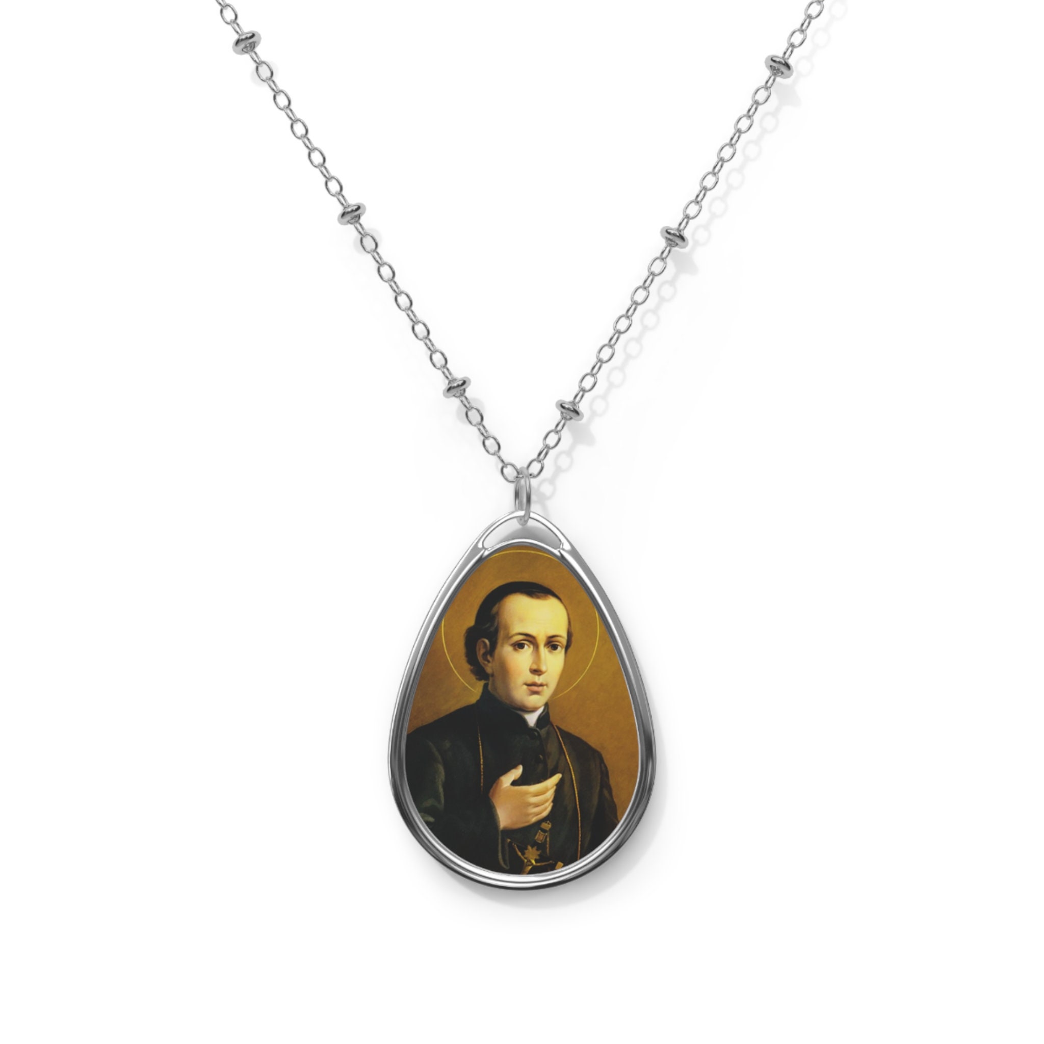 Saint Gaspar del Bufalo - Christian pendant - Religious necklace - chain - Christian jewelry - Religious gift - Saints Art - Holy Art