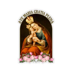 Our Lady of Brezje - Catholic Sticker - Virgin Mary Art - Religious Stickers - Holy Art - Sacred Gifts