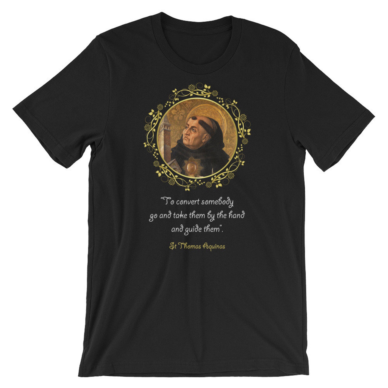 Catholic T-Shirt St Thomas Aquinas with quote 5 colors | Etsy