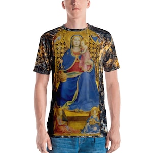 Men&#39;s T-shirt - The Virgin of Humility - catholic icons - religious gifts - catholic gifts - Virgin Mary art - Virgin Mary icons