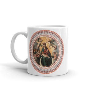 The Virgin Immaculate Queen of Heaven - ceramic mug - catholic gifts designed by TerryTiles2018 - religious art - holy art
