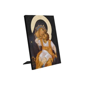 Religious icons - Madonna and Child - Print on wood - TableTop Panel - Religious art - Virgin Mary icon - Theotokos