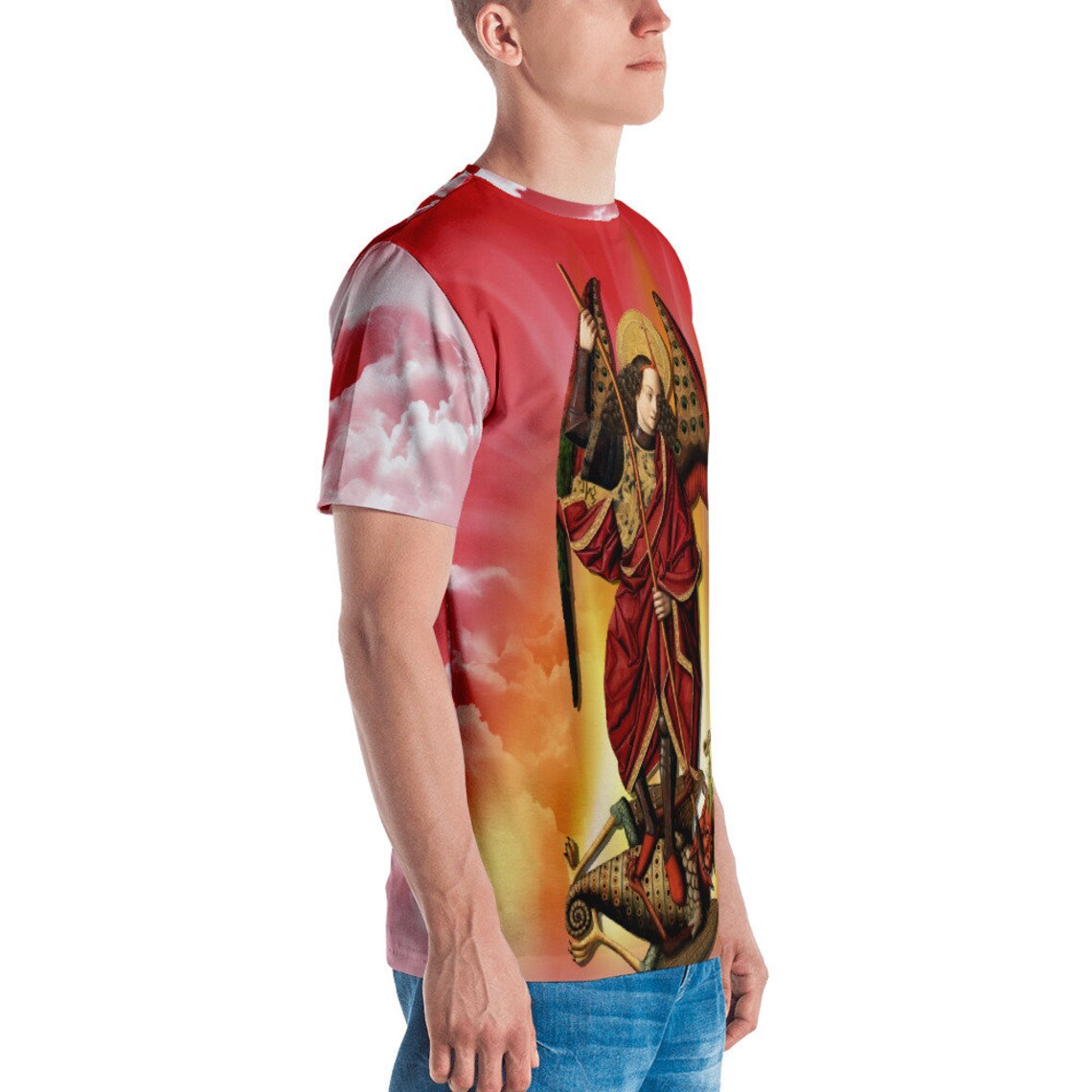 Men Vintage T-Shirts Pope Saint Michael T-Shirt main image 0