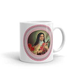 St Therese Mug - St Therese of Lisieux - The Little Flower - Saint Therese of Child Jesus - catholic saints serie mugs