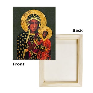 Catholic Prints on Wood - Black Madonna of Częstochowa - Catholic gift - Wood Print - Religious decor - Catholic decor - Queen of Poland