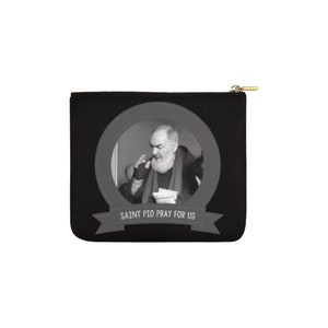 Catholic gifts - Carry-All Pouch - Saint Pio of Pietrelcina - Religious gift - holy rosary bag - St Pio - Padre Pio - saints - pouches