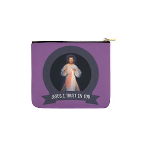 Religious gifts - Carry-All Pouch - Merciful Jesus - Jesus Christ - Catholic gift - pouches - bag - Divine Mercy - rosary