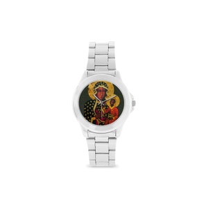 Religious Watch - Black Madonna of Czestochowa - Wrist Watch - Unisex Stainless Steel - Catholic gift - Christian gifts - Virgin Mary watch