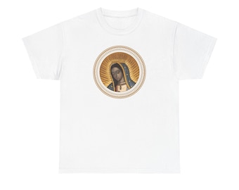 9 colores - Nuestra Señora de Guadalupe - Regalo católico - Camiseta unisex - Camiseta unisex de algodón grueso - Camisetas religiosas