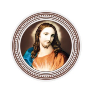 Sacred Heart of Jesus - Catholic Stickers - Religious Art - Religious Gifts - Holy Art - Jesus Christ