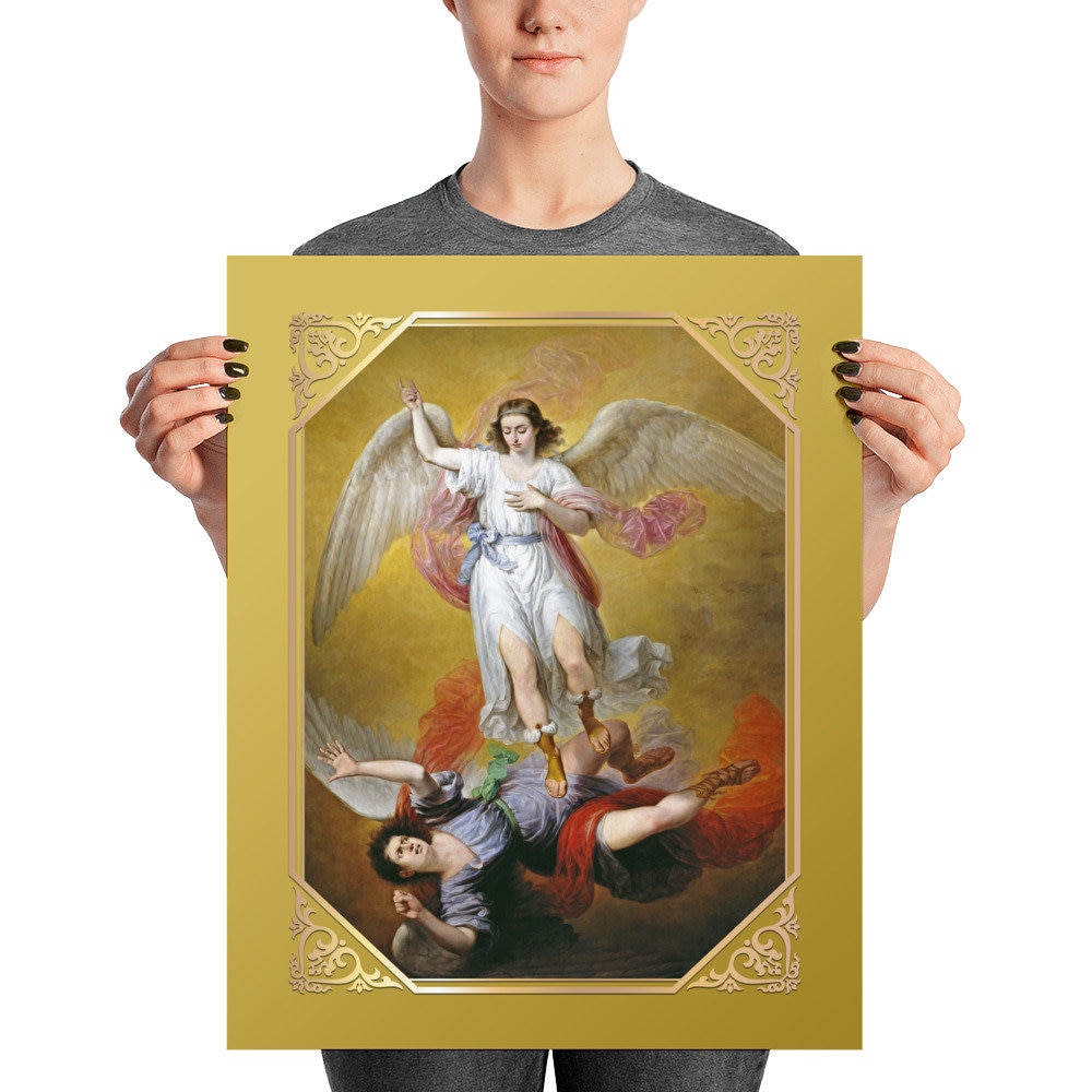 アントニオ・マリア・エスキベル作「ルシファーの堕落」 - 宗教的な壁