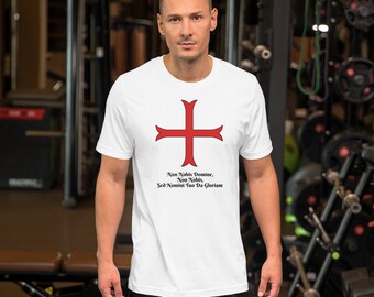 Knights Templar Cross - Short-Sleeve Unisex T-Shirt - Non Nobis Domine Motto - Templars - Knight - T shirts