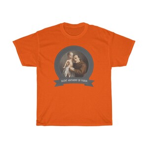 Catholic gifts - Unisex T Shirt 9 colors - Saint Anthony of Padua - Unisex Heavy Cotton Tee - St Anthony - Religious shirts