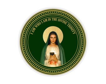 The Blessed Virgin of Revelation - Catholic Sticker - Kiss-Cut Stickers - Our Lady of Tre Fontane in Rome - Virgin Mary - Waterproof