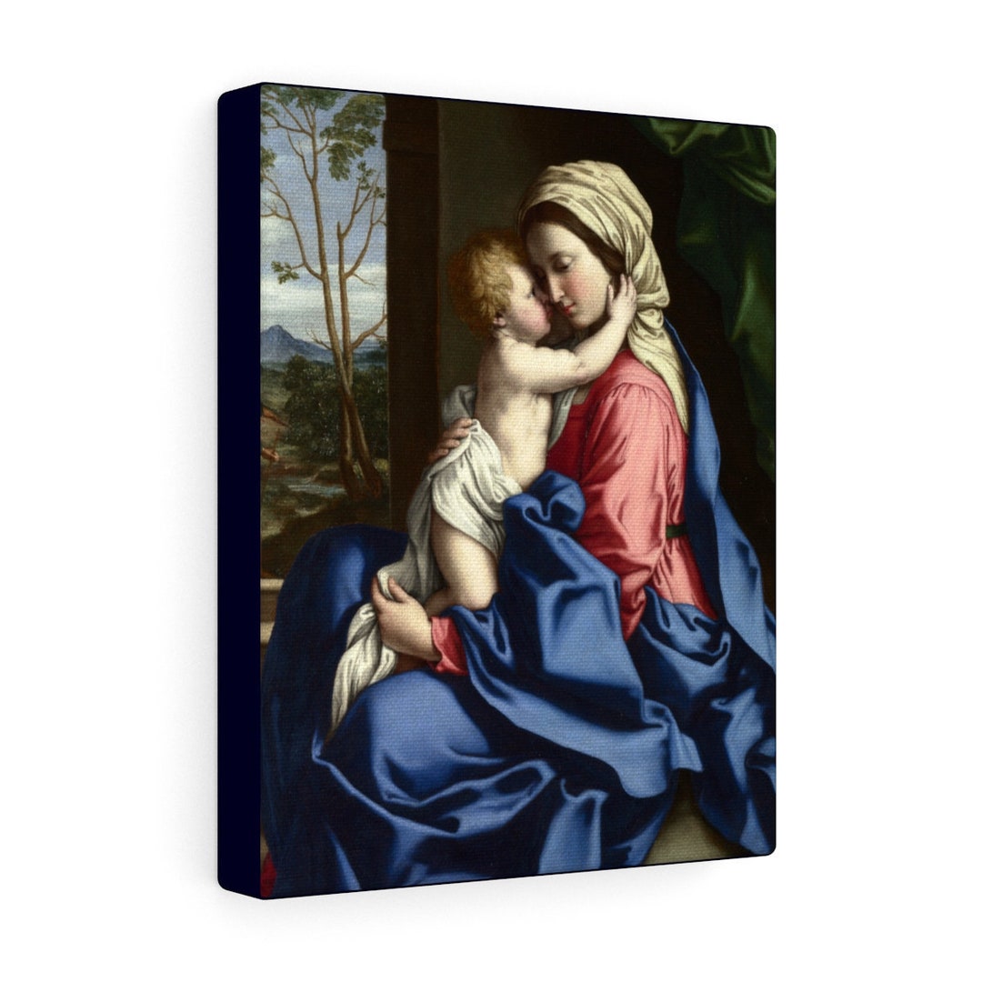 Religious Wall Art - Madonna and Child by Sassoferrato - Canvas Gallery ...