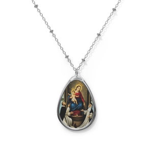 Our Lady of the Rosary of Pompei - Christian pendant - Religious necklace - Christian jewelry - Religious gift - Christian icons