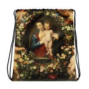 Jungfrau Maria Kordelzug - religiöse Taschen - katholisches Geschenk für sie - Jungfrau Maria Tasche - katholisches Taschen - Geschenk für sie
