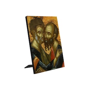 Christian icons - Sts Peter and Paul - Religious gift idea - Saints Peter and Paul - St Peter - St Paul -  Photo Panel for Tabletop Display