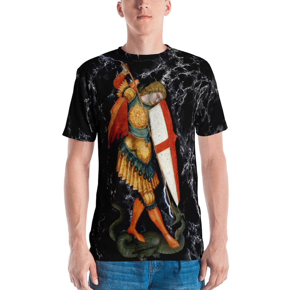 Saint Michael the Archangel Men's T-shirt St Michael - Etsy