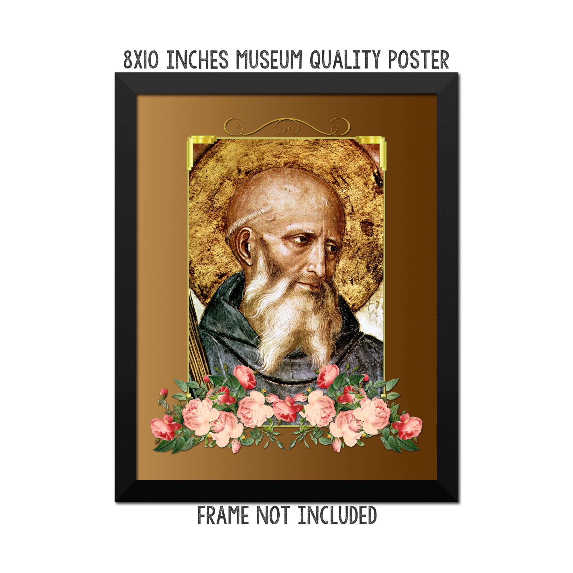 Sint Benedictus van Nursia katholieke poster religieuze Etsy