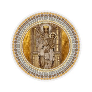 Our Lady of Walsingham - Sticker - Stickers - 4 sizes - Indoor or Outdoor - Virgin of Walsingham - Virgin and Child - Madonna and Child
